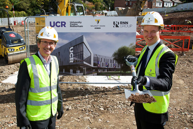 John Connolly and Chris Read at the groundbreaking ceremony.