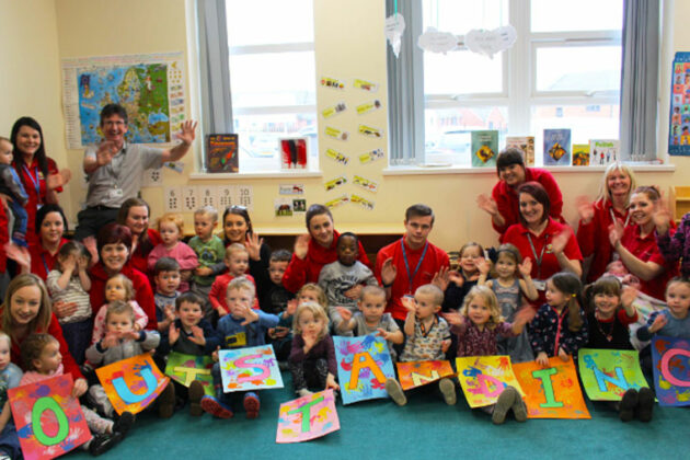Image of the staff and children at Bright Skies Day Nursery