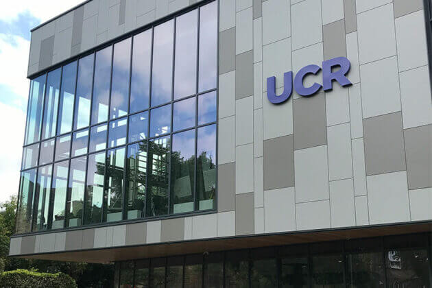 The signage is a large UCR against the front side of the building, as well as totem signage to be mounted to mark the centre entrance