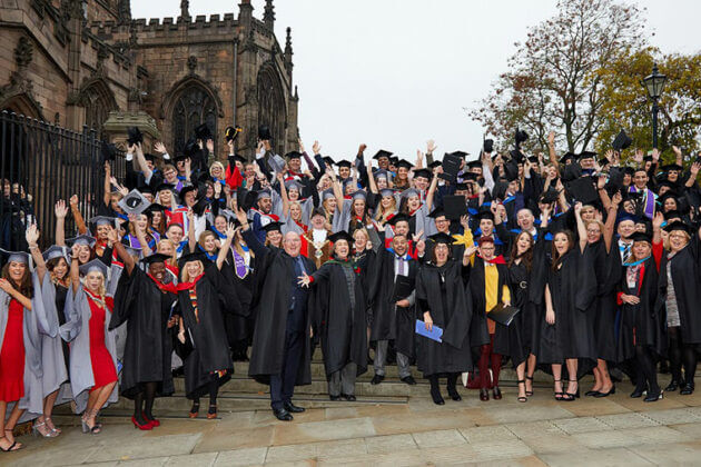 Graduates cheering