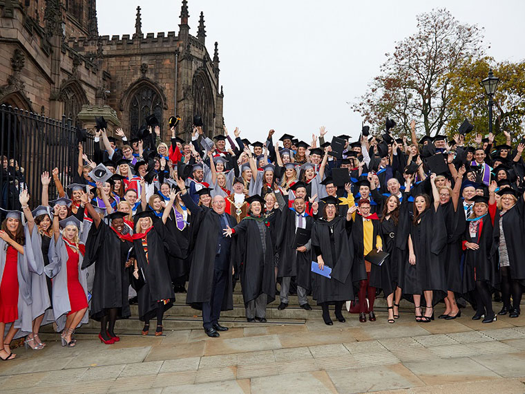 Graduates cheering