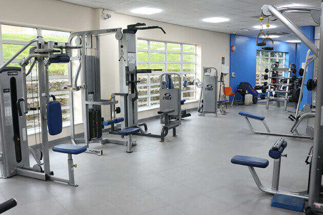 Inside the gym at DVC Sport