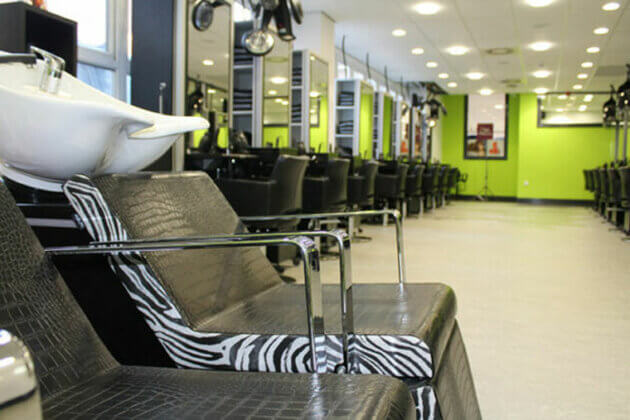 In the Inspire Salon at Rotherham College
