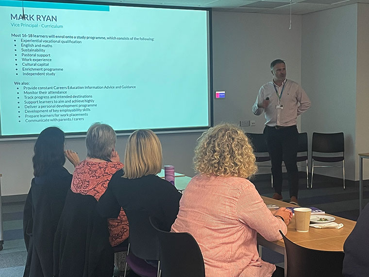 Mark Ryan presenting at the Careers Event