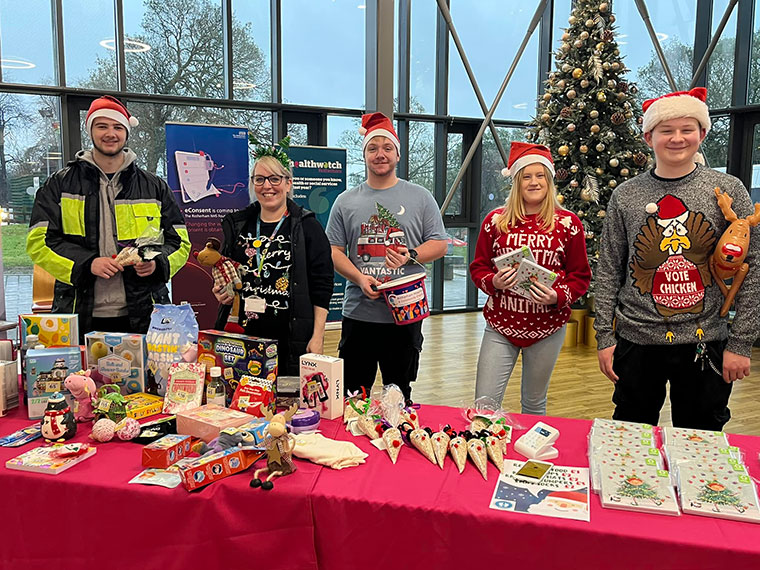 Engineering students from Rotherham College raising money for charity