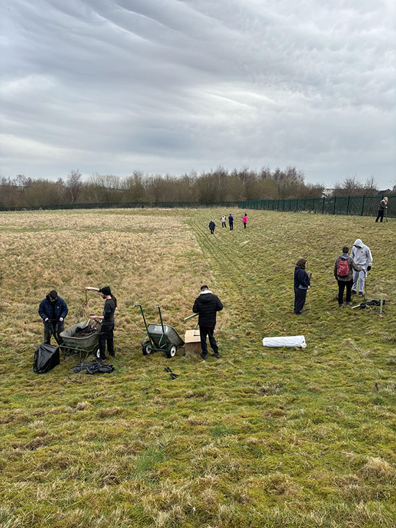 Planting trees at DVC