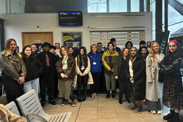 Rotherham College Art Students at Rotherham Railway Station