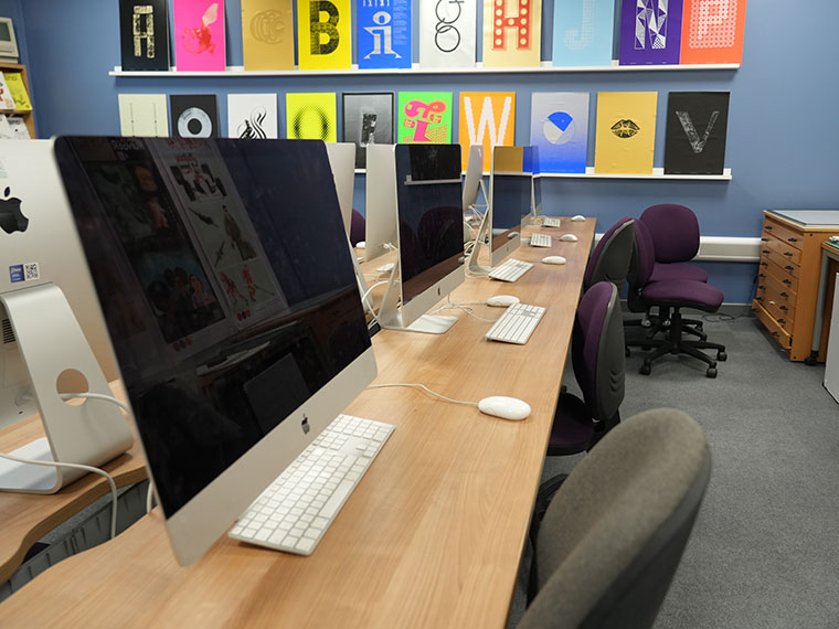 In the graphics studio