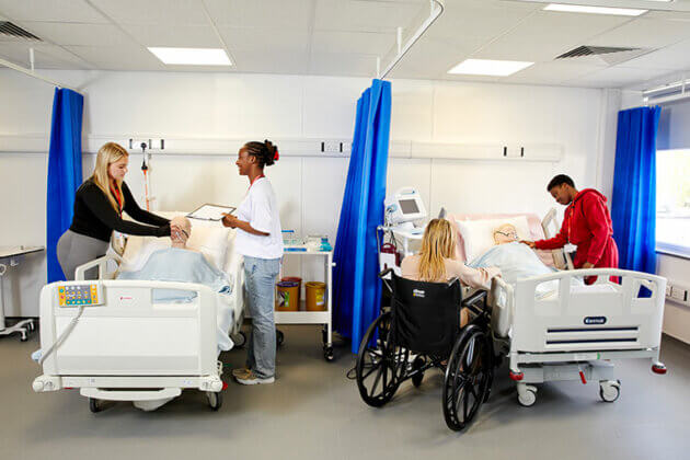In the health suite at North Notts College