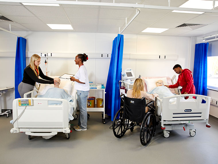 In the health suite at North Notts College
