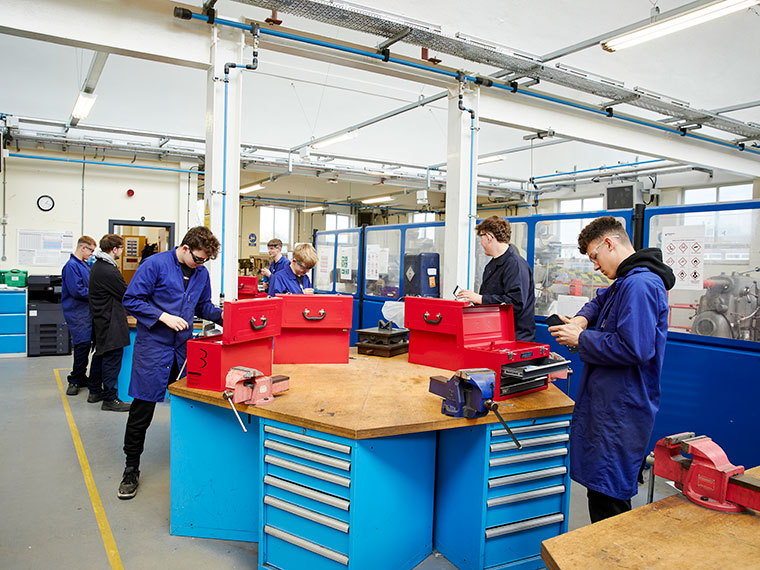 Students in the engineering department