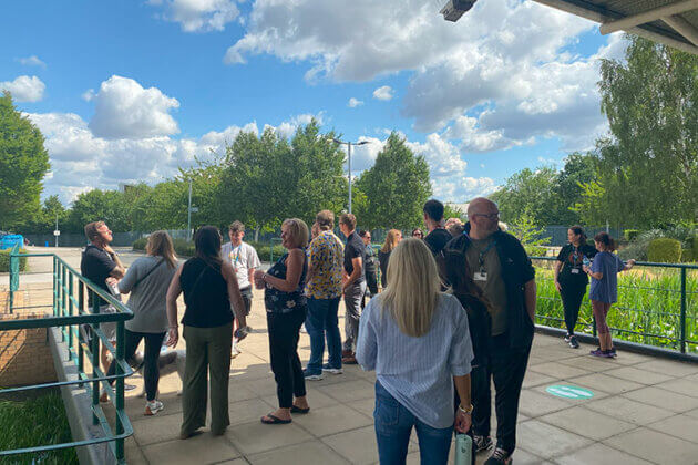 Staff taking part in a wellbeing day