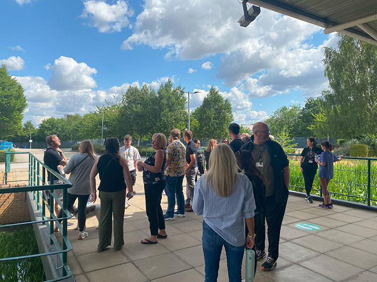 Staff taking part in a wellbeing day