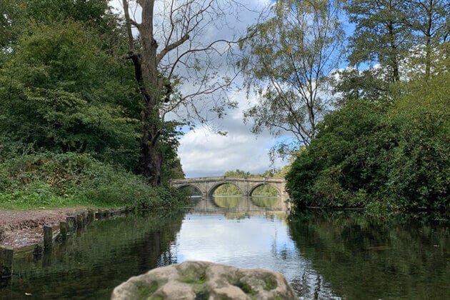 A scenic view of the bridge at Clumber Park