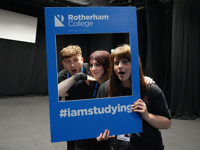 Rotherham College students during welcome week 2025