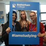 Rotherham College students during welcome week 2025