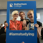 Rotherham College students during welcome week 2025