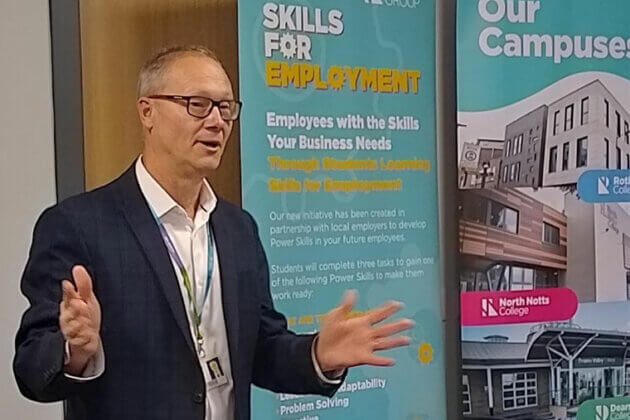 Jason Austin welcoming Barnsley and Rotherham Chamber of Commerce to our Employer Academy programme