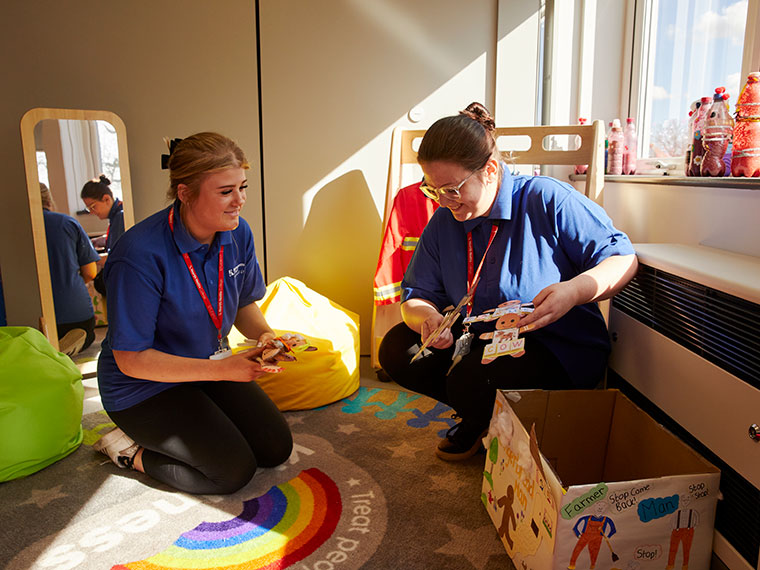 Two early years and education students together