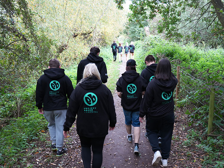 Project Based Learning students taking part in outdoor activities