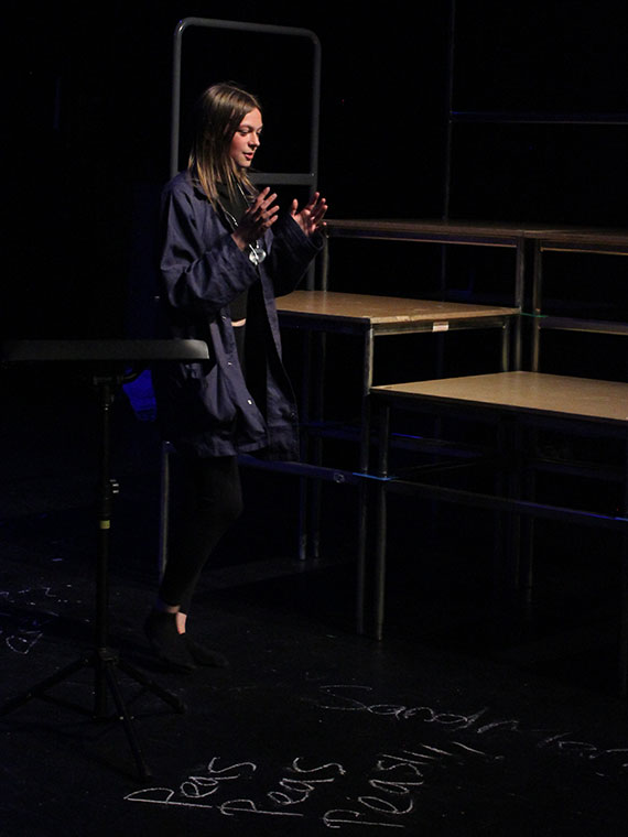 Performing Arts student Alea during a performance