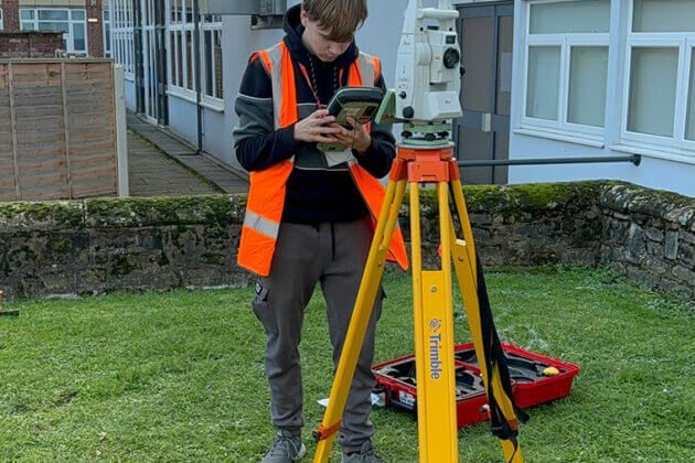 T Level Design, Surveying and Planning for Construction student