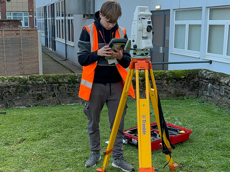 T Level Design, Surveying and Planning for Construction student