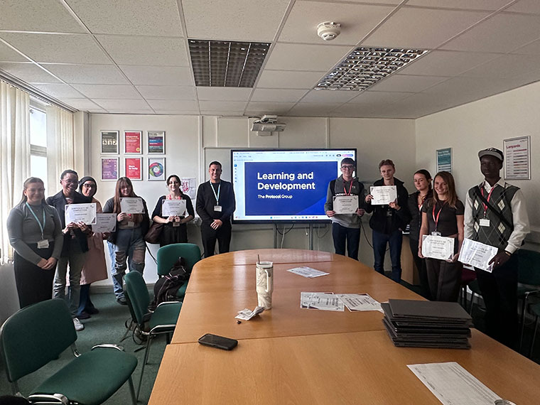 Students taking part in the the Dragon's Den challenge