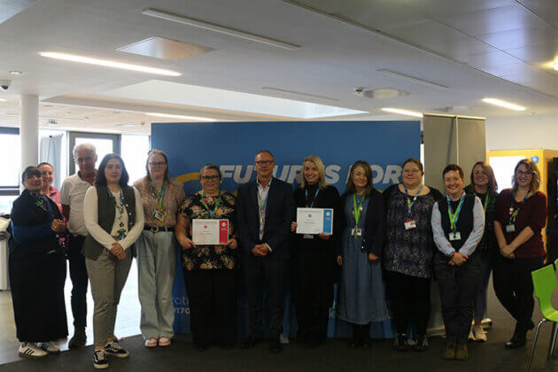 Staff kudo award presented to Vanessa and Gillian