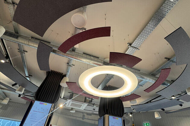 The ceiling in the Fusion Energy Cafe in Worksop