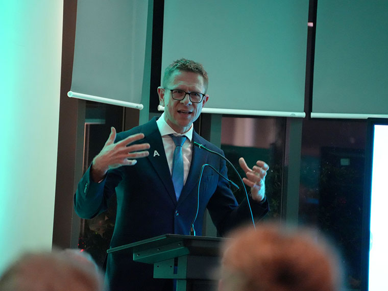 Anthony Impey MBE speaking at the National Apprenticeship awards