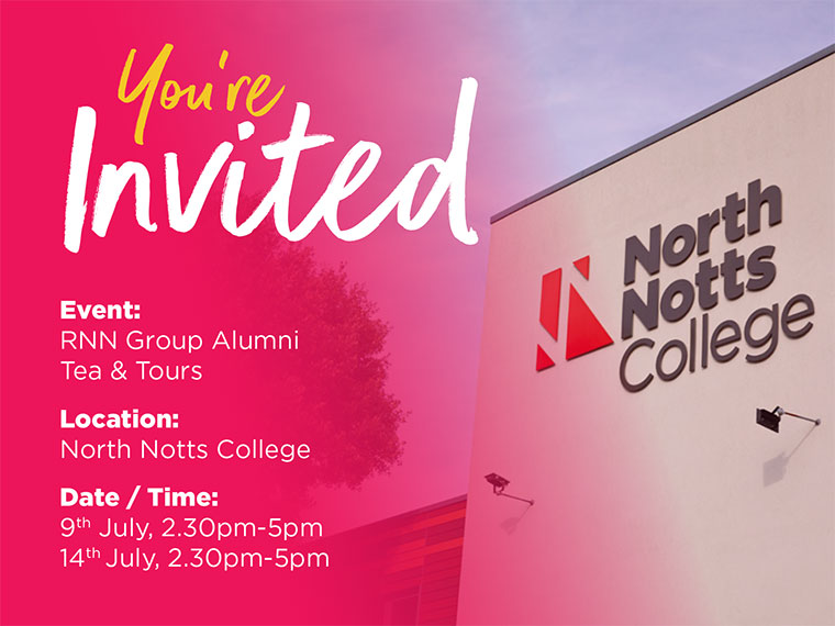 North Notts College Alumni Postcard