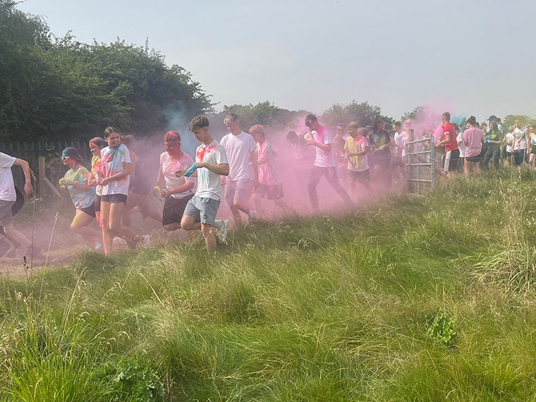The Colour Smash Run at Dearne Valley College